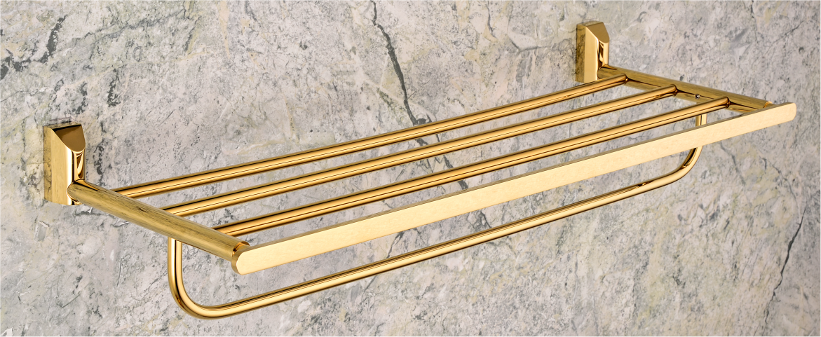 Towel Rack by Decor Brass Bath Hardy